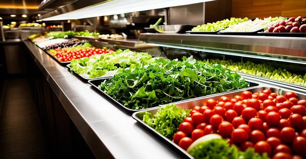 Agencement pratique pour un bar à salade réussi et séduisant